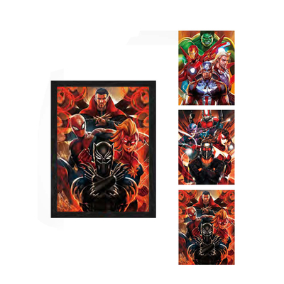 소매 애니메이션 3D 포스터 마블 3D 렌즈 포스터 벽장 장식 3D 인쇄 변화 그림 애니메이션 포스터