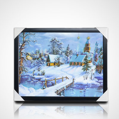 검은색 프레임과 함께 3D 렌즈 회화 40*30cm PET 5D 3D 렌즈 그림 프레임 예술 작품 현대 그림