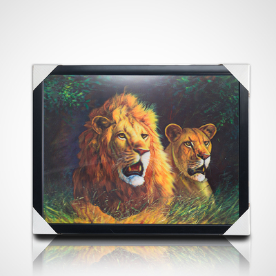 검은색 프레임과 함께 3D 렌즈 회화 40*30cm PET 5D 3D 렌즈 그림 프레임 예술 작품 현대 그림