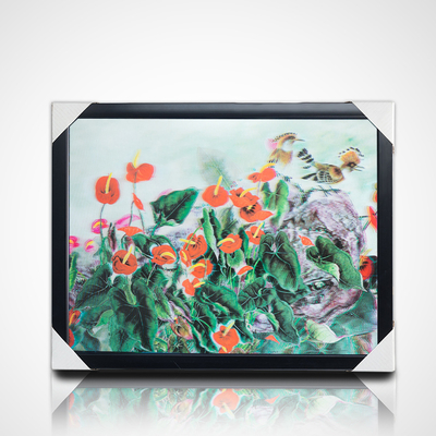 검은색 프레임과 함께 3D 렌즈 회화 40*30cm PET 5D 3D 렌즈 그림 프레임 예술 작품 현대 그림