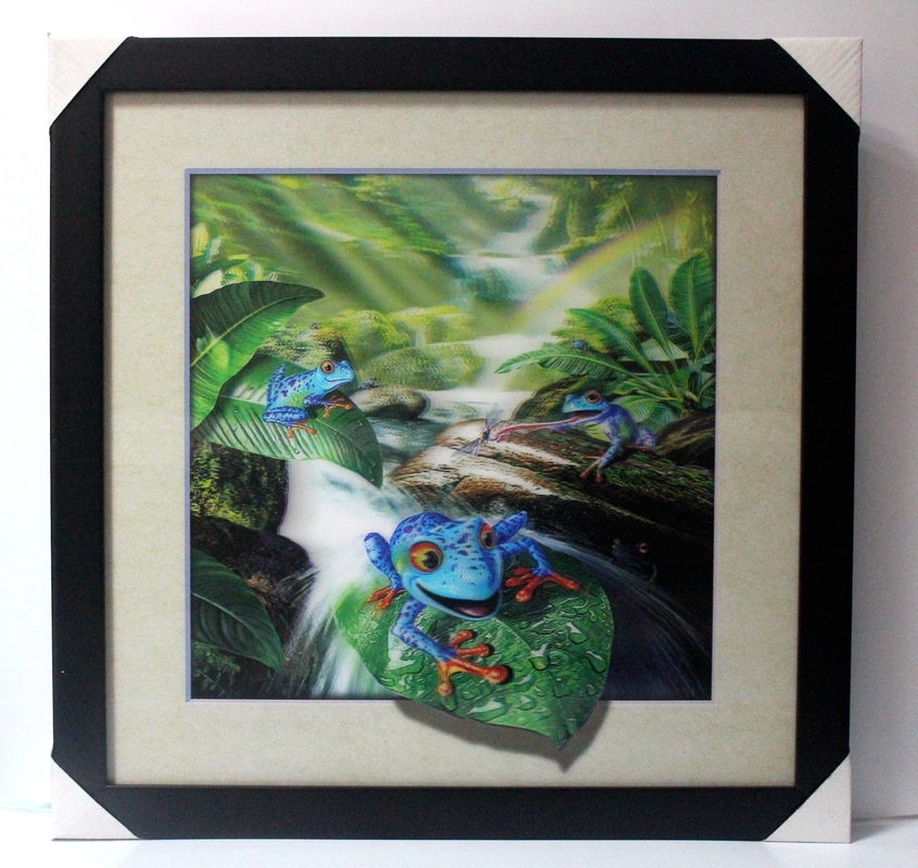 40 X 40cm 3D 렌즈 플립 그림 3D 포스터 동물과 함께 3D 렌즈 사진